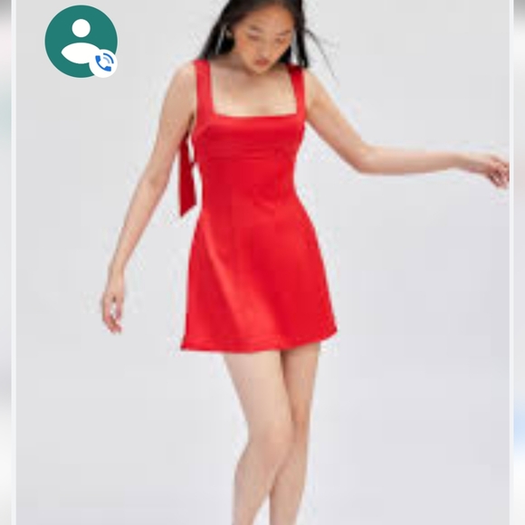 Urban Outfitters Satin Bow Dress - Picture 2 of 8